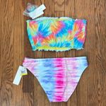 Salt + Cove Bikini Set Ruffled Tube Top Full Coverage Bottom Tie Photo 1