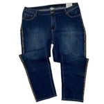 Catherine’s Straight Leg Jeans Rhinestone Tuxedo Stripe Dark Wash Denim 20WP Blue Size undefined Photo 0