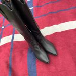 Fashion to figure  tall black faux leather extra wide calf knee high boots Photo 2