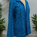 Free People Chico’s Eyelet Lace Embroidered Open Front Cardigan Jacket Size 2 Photo 4