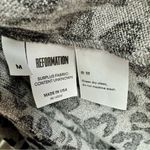 Reformation Long Sleeve Pullover Animal Print Sweater Grey Gray Medium M Photo 5