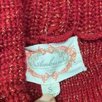 Ambiance Red Knit Cardigan Photo 1