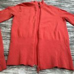 H&M Women's Long Sleeve Zip Cardigan Salmon Coral Pink Stretch 12 XS Extra Small Photo 2