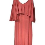 Rachel Pally NWT Ruffle Overlay VNeck Midi Dress in Chipotle Photo 0