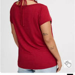 Torrid B26-Women's  T-Shirt Size 4X plus size Red V-Neck Lace Halter Top Photo 3