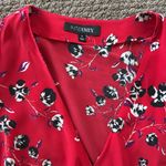 Intermix  Red Silk Blouse Photo 7