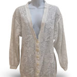 Vintage Mirrors Crocheted Cardigan White Photo 0