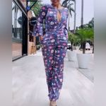 Victoria's Secret Women's Sz S Luxe Satin One Piece Sexy Keyhole Jumpsuit Floral Photo 4