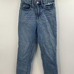 Madewell  Button Fly Mom Jean Light Wash Distressed Size 23 Photo 0