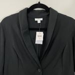 J.Jill NWT  Black Ponte Blazer Jacket  XS Shawl Collar Button Front Long Sleeve Photo 8