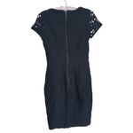 Anthropologie Maeve Laser Cut Basalt Sheath Dress 0 Black Mother of Bride Event Photo 5