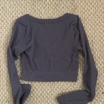 Garage  Long Sleeve V-neck Crop Top Photo 2
