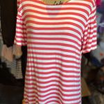 None Stripe Red Women’s top Photo 3