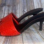 SIGERSON MORRISON Jara Specchio Mirror Sandal Heels Size 7 Red Photo 2