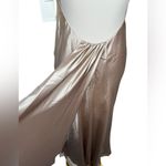 Adrianna Papell Vintage NWT  Champagne Black Asymmetrical Neckline Gown Dress Photo 10