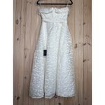 Lulus NWT  Enviable Grace White Burnout Strapless Belted Midi Dress Wedding Sz M Photo 4