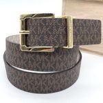 Michael Kors MK Signature Reversible Leather Belt Photo 5
