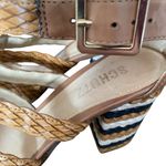 Schutz  Alycia Leather Block Heel Brown Tan Sandals Heels size 8.5 Photo 5