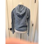 prAna  Women's Blue Waffle Knit Half Zip Hoodie Pullover Casual Size M Photo 5