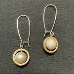 Silver sphere dangle earrings Photo 0