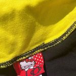 Sanrio Y2k  Hello Kitty black yellow fold over waist flare leg yoga pants grunge Photo 3