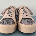 ShuShop Reba Silver Glitter Star Platform Sneakers Photo 4