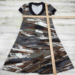 Karen Kane Knee Length Dress Womens Small Camo Short Sleeve V-Neck Photo 6