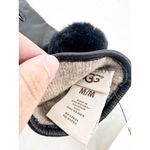 UGG Women's Leather Pom Glove in Black Size Medium NEW Photo 2