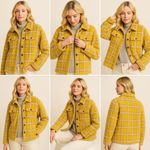 Driftwood Anthropologie  Ryan Plaid Sherpa Jacket EUC Size Large F291 Photo 9