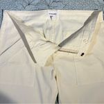 frame denim FRAME Trapunto Banded Zip Bottom Hem Moto Jogger Pants in Off White NWOT~30 Photo 9