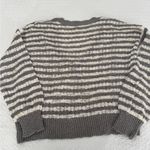 American Eagle  Outfitters Charcoal and Cream Striped Cardigan Photo 3