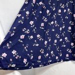 VTG TR Bentley Plus 24 Blue Pink Floral Midi Skirt Summer Resort Cottage Fairy Photo 1