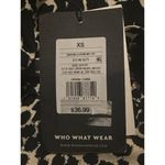 Who What Wear NWT  Women's Animal Print Black Sleeveless Ruffle Trim Dress SZ XS Photo 6