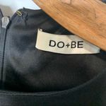 DO+BE  Black Mini Dress Long Sleeve Buttons Sz Small Photo 6