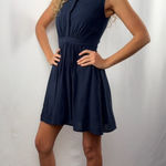 Jack Wills Sleeveless Pocket Mini Dress in Navy Blue Size 2 Photo 0