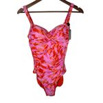 NWT NIPTUCK Swim Pink/Orange
Twist Front One Piece Swimsuit Mukti Photo 2