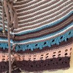 Say What? Striped Knit Crop Top Tie Front M Photo 2