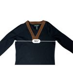 Ralph Lauren Lauren Black Knit Tunic Top Blouse MEDIUM Designer Business Casual Photo 4