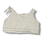 ZARA ‎ White Linen Crop Top Sz S Photo 4