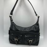 Liz Claiborne vintage Black Textured Shoulder Bag with Adjustable Strap Photo 1