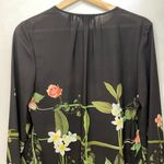 Ted Baker London Secret Trellis Black Floral Long Sleeve Blouse Size 2 Photo 9