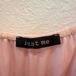 Just Me Pink Tiered Pleated Ruffle Dress Women’s Medium Photo 2