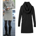 Athleta  Dorset Cowl Neck Charcoal Long Sleeve Sweater Dress Photo 1