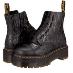 Dr. Martens Sinclair Platform Zebra Embossed Zip Up Lace Closure in Black Photo 0