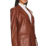 Steve Madden Imaan Faux Leather Blazer in Cognac Photo 4