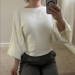 Zenana Outfitters Ribbed dolman balloon sleeve Sweater. M Photo 0