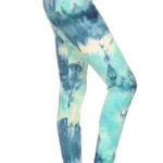 Leggings Depot Women's Tie-Dye Ocean Blue Leggings OS 0-14 Photo 2