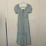 J.Crew Puff-sleeve midi dress in floral 🩵 Photo 1