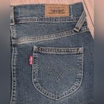 Levi's  Women's 3 Long Faded Denim Flare Skirt Boho Hippie Juniors Photo 5