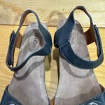 Taos Carousel Blue Leather Wedge Comfort Sandals Size 38 / US 8 Photo 4